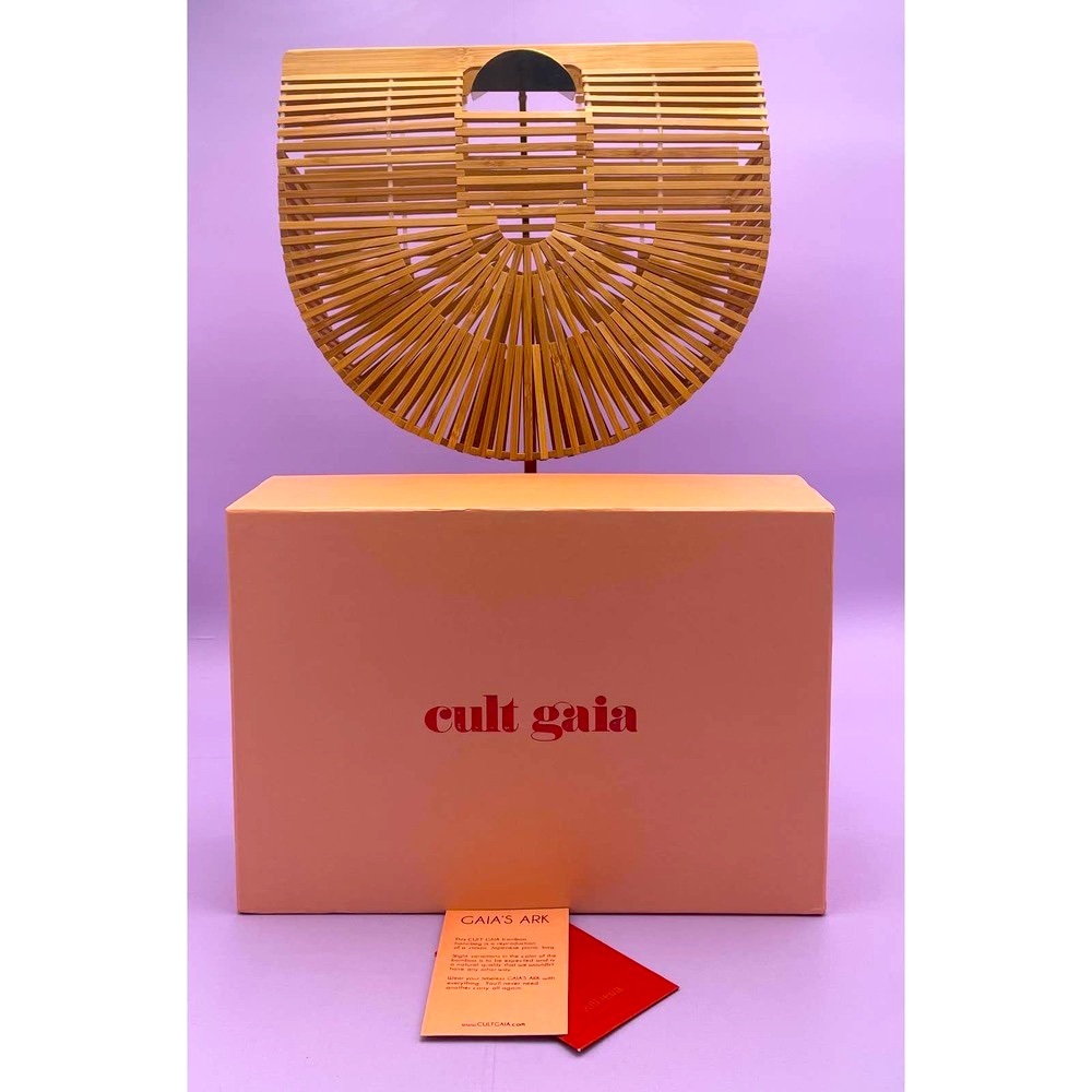 Cult Gaia Bamboo Satchel in Tan